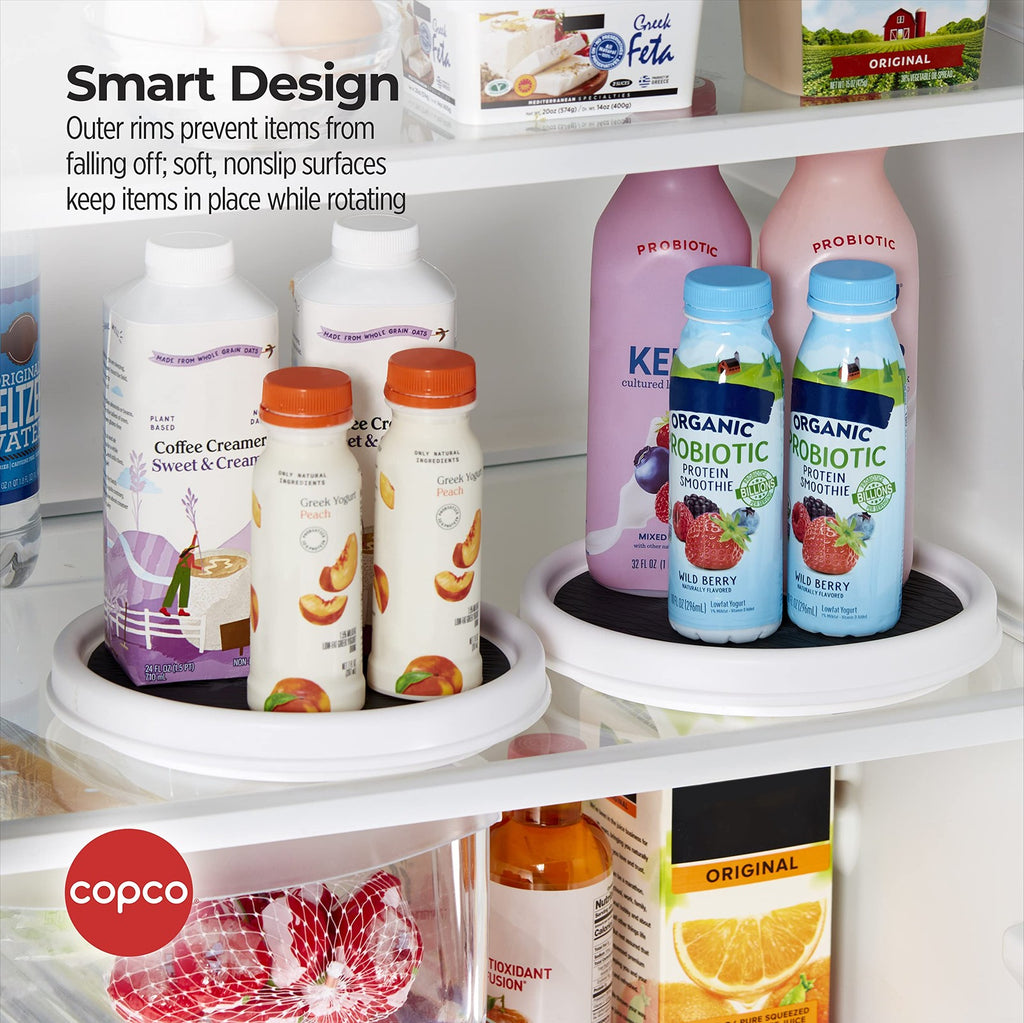 9 Inch Non-Skid Lazy Susan Turntable Set of 2 by Copco, Kitchen Organizer