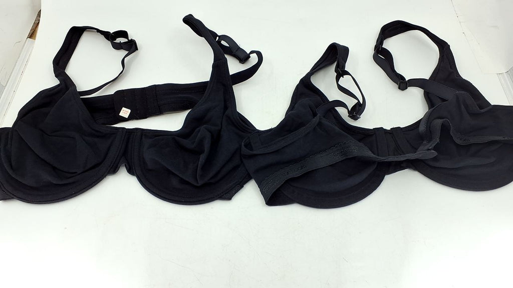 Fruit of the Loom 2 Pack Women's Black Cotton Bra 36B