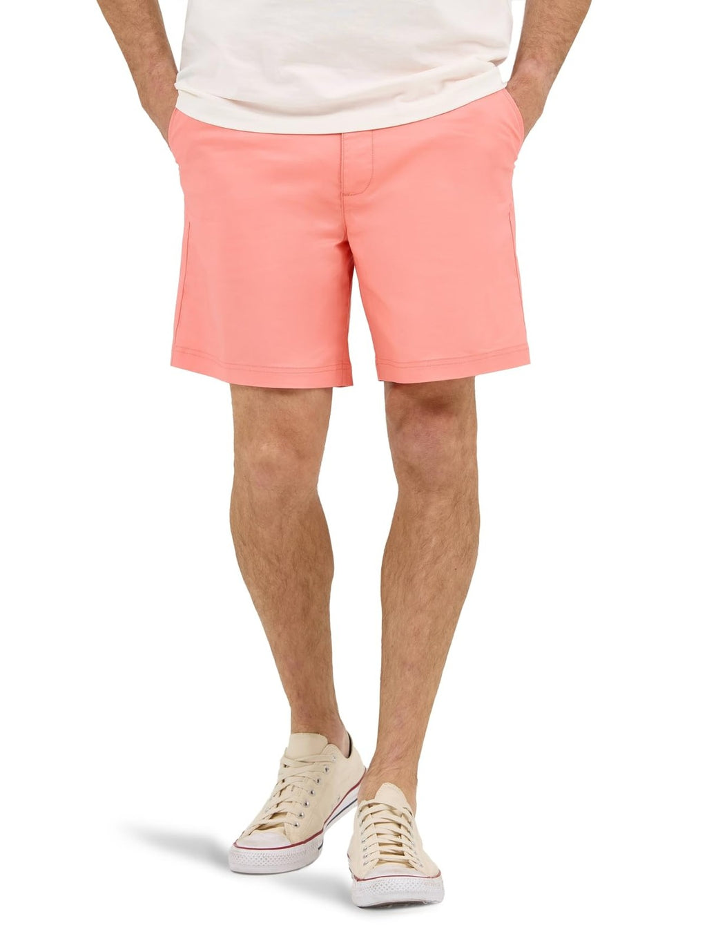 Lee Men's Extreme Motion 7" Flat Front Short, Bright Papaya, 40