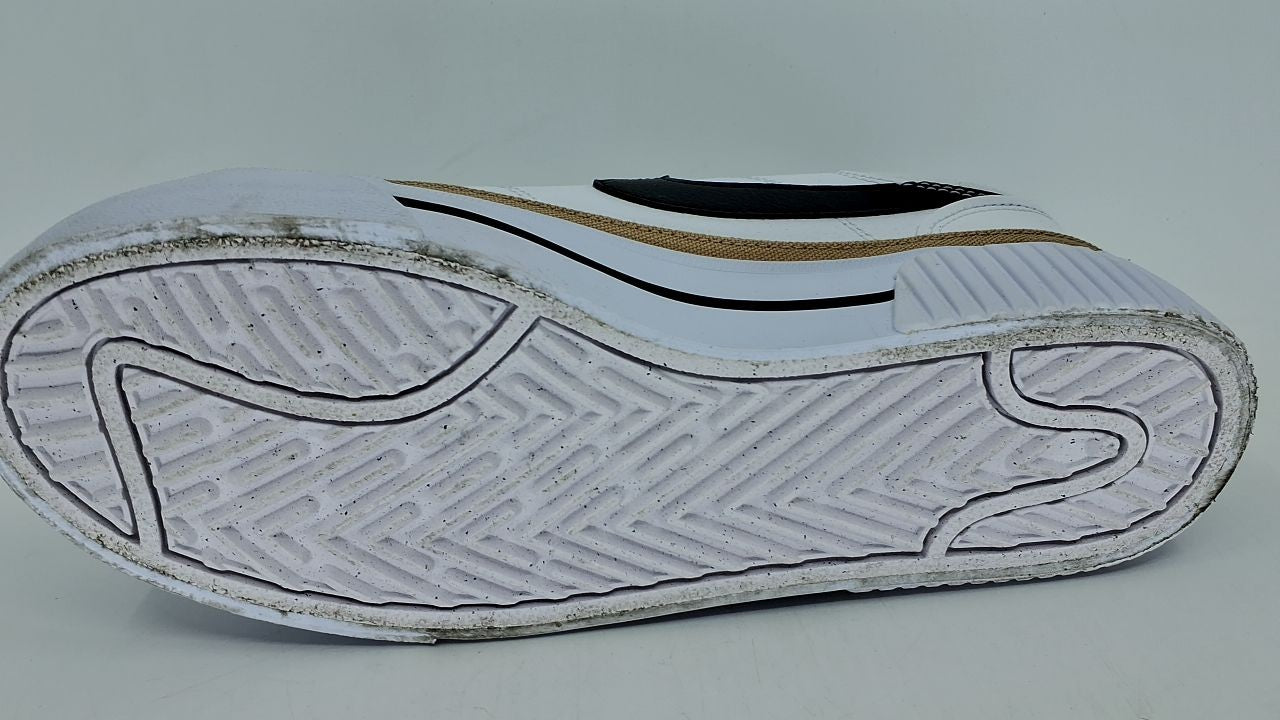 Nike Women's Court Legacy Lift Shoes, White/Black-Hemp-Team Orange, 8.5