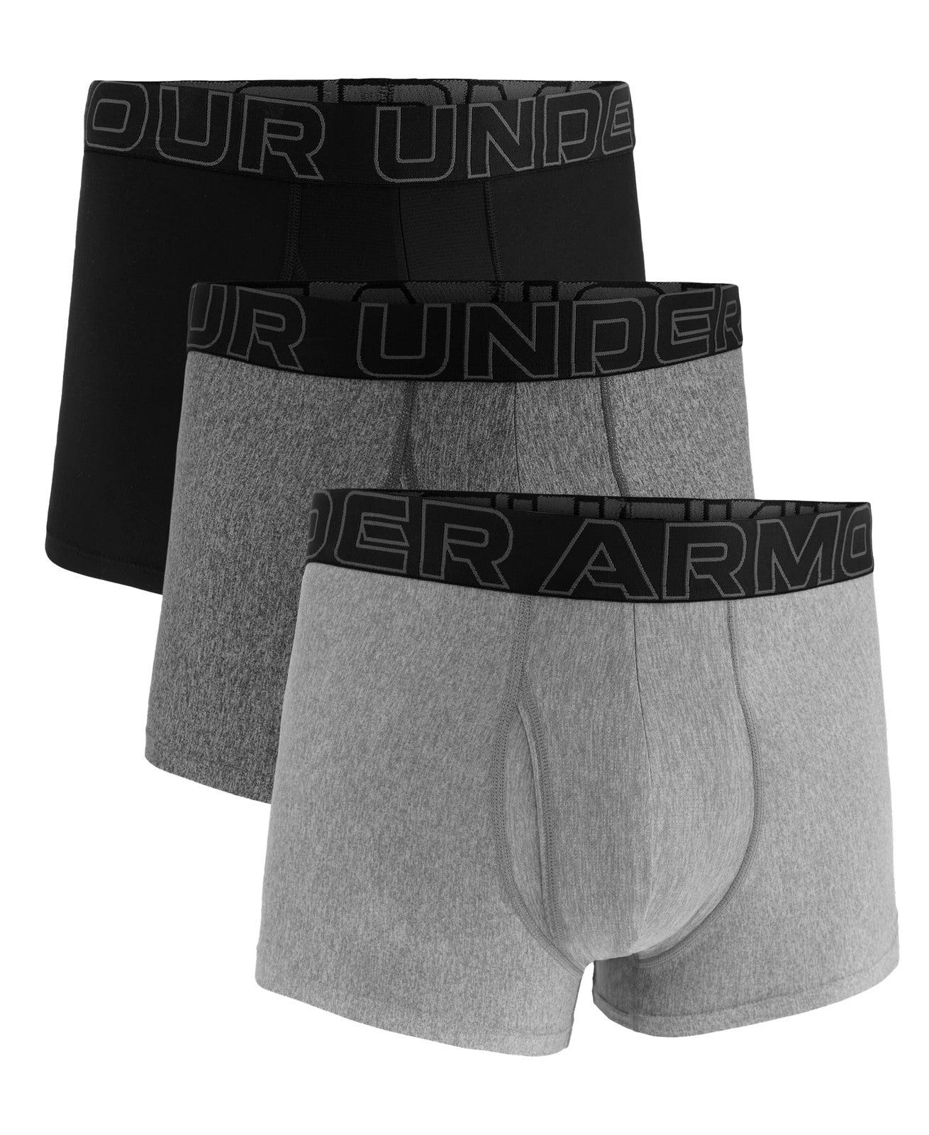 Under Armour Men's 3-Pack Performance Trunk Boxer Briefs, Small, Soft