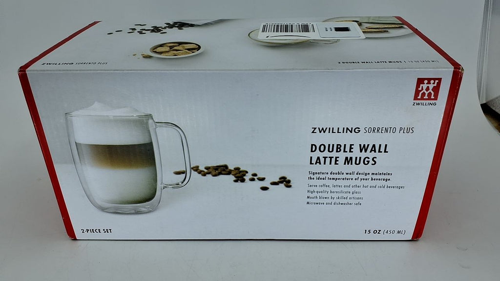 ZWILLING Sorrento Plus 2-pc Double-Wall Glass Latte Mug Set