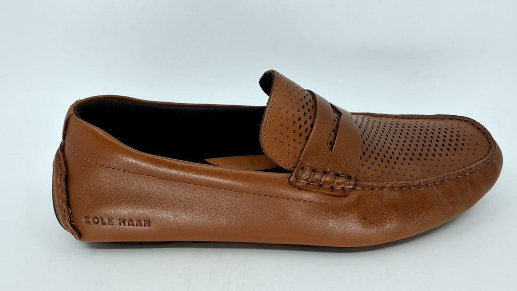 Cole Haan Mens Grand Laser Penny Driver, British Tan/Java, 10.5-M US