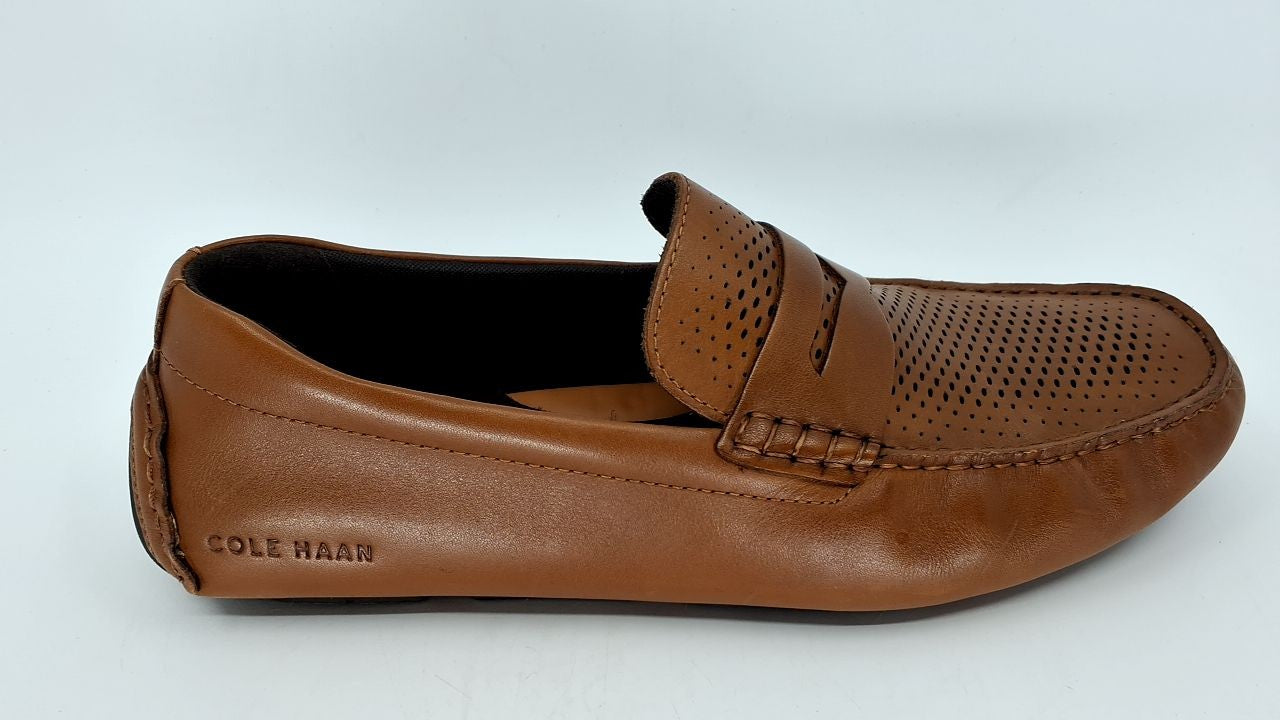 Cole Haan Mens Grand Laser Penny Driver, British Tan/Java, 10.5-M US