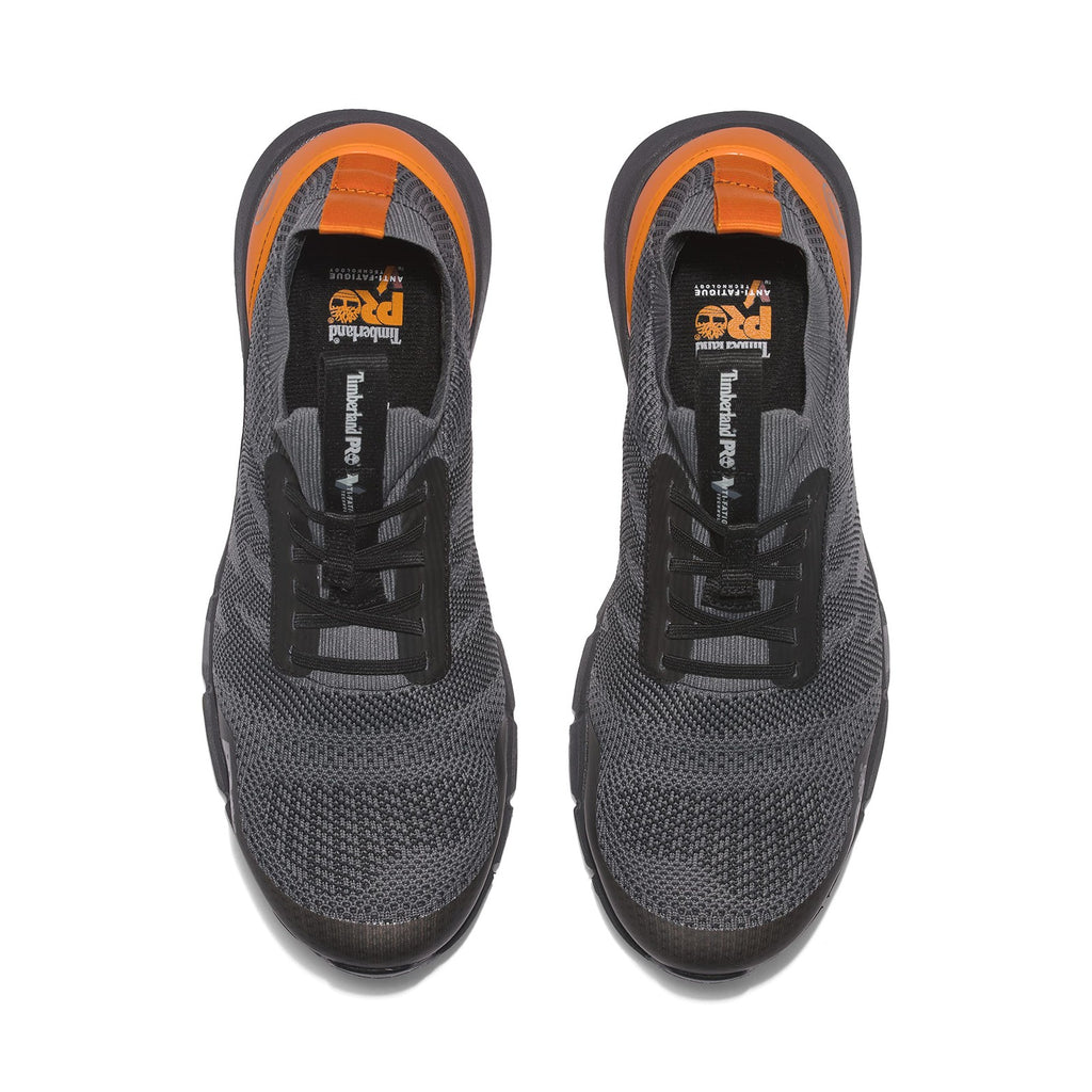 Timberland PRO Men's Radius Knit Safety Toe Slip-On Work Shoe 9M Grey/Orange
