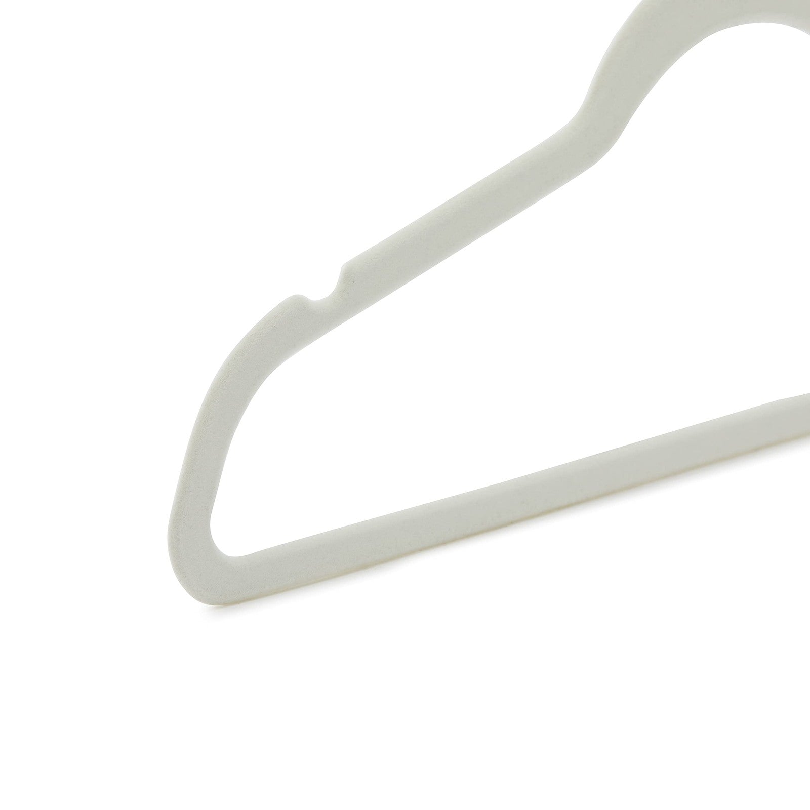 Sturdy Non-Slip Clothes Hangers, 50-Pack, Velvet, Ivory/Rose Gold
