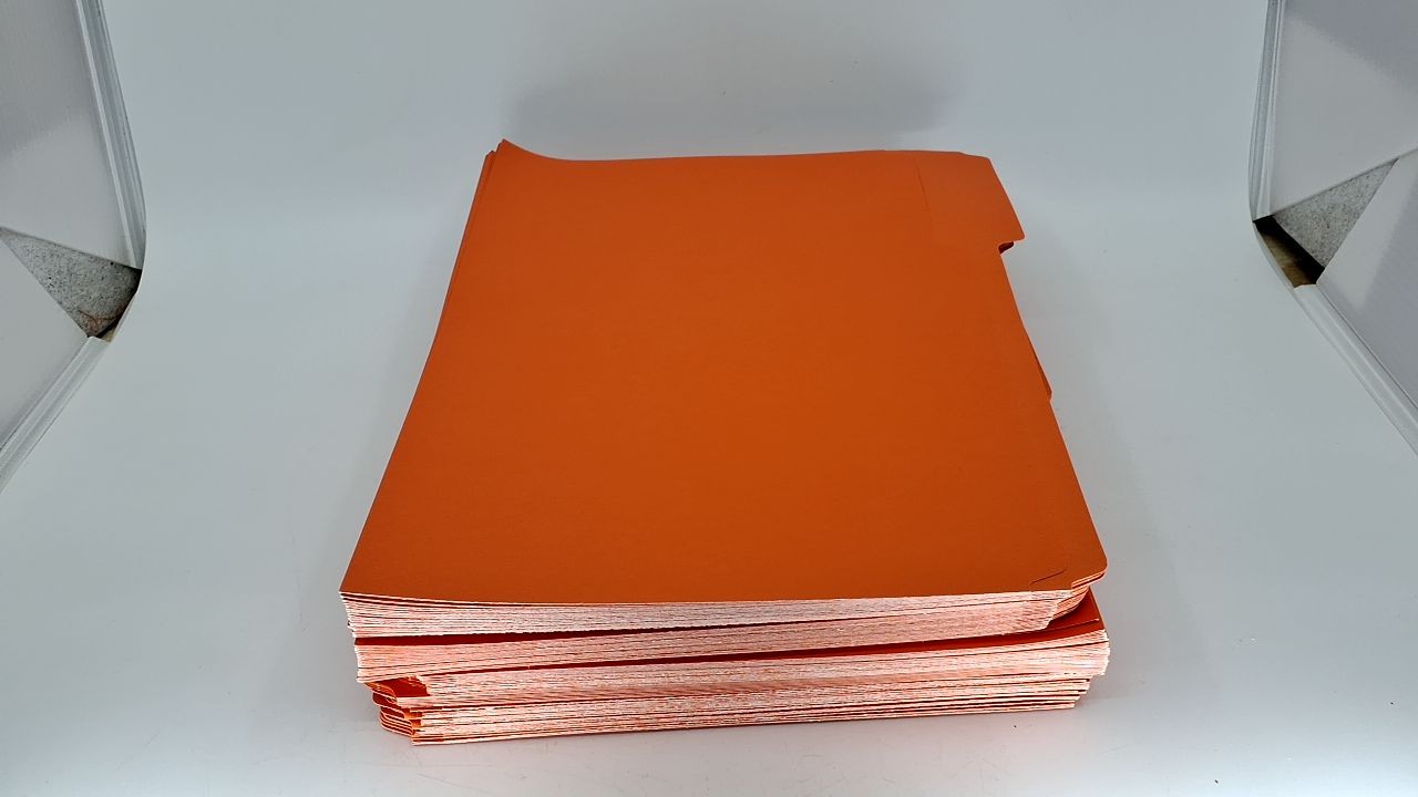 1/3-Cut Tab File Folders, Orange, Letter Size, 100 Count by Smead