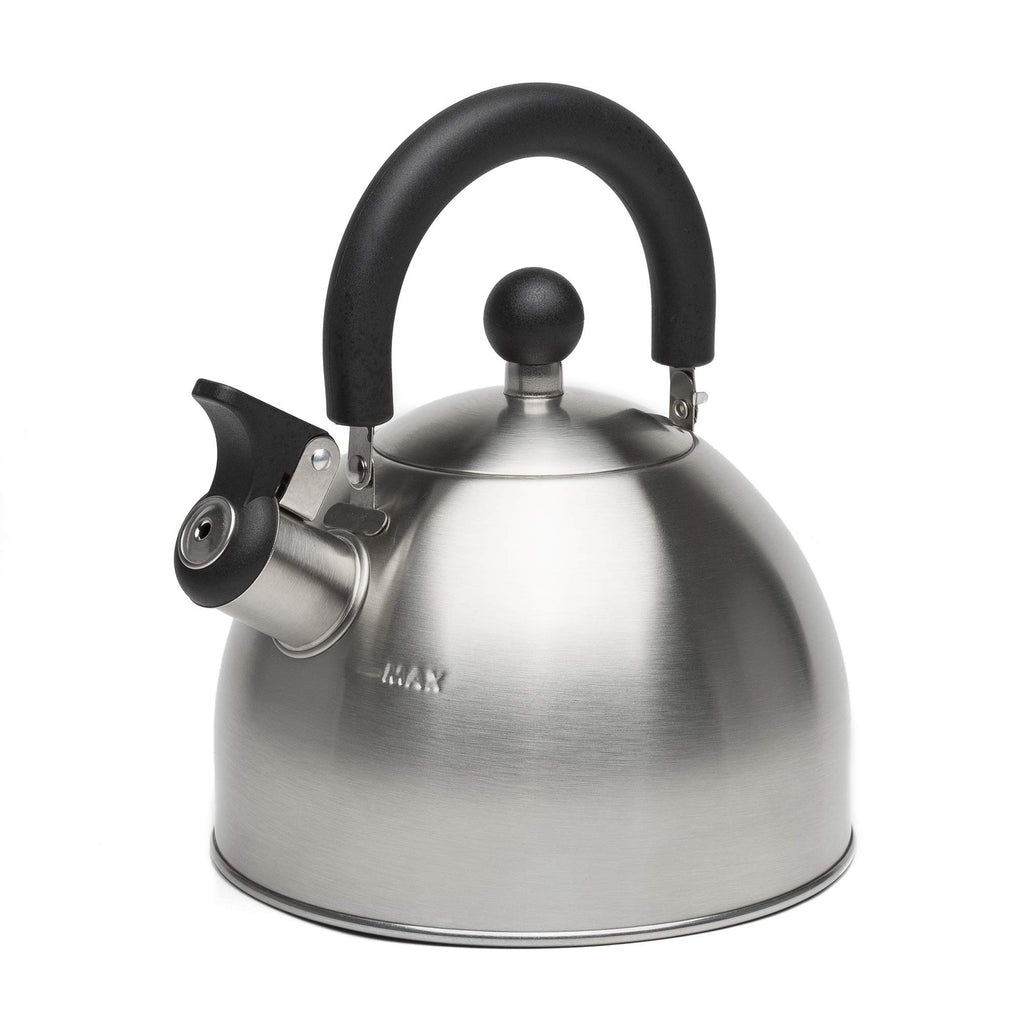 Primula Stewart 1.5Qt Whistling Kettle Brushed Steel Cool Touch Folding Handle