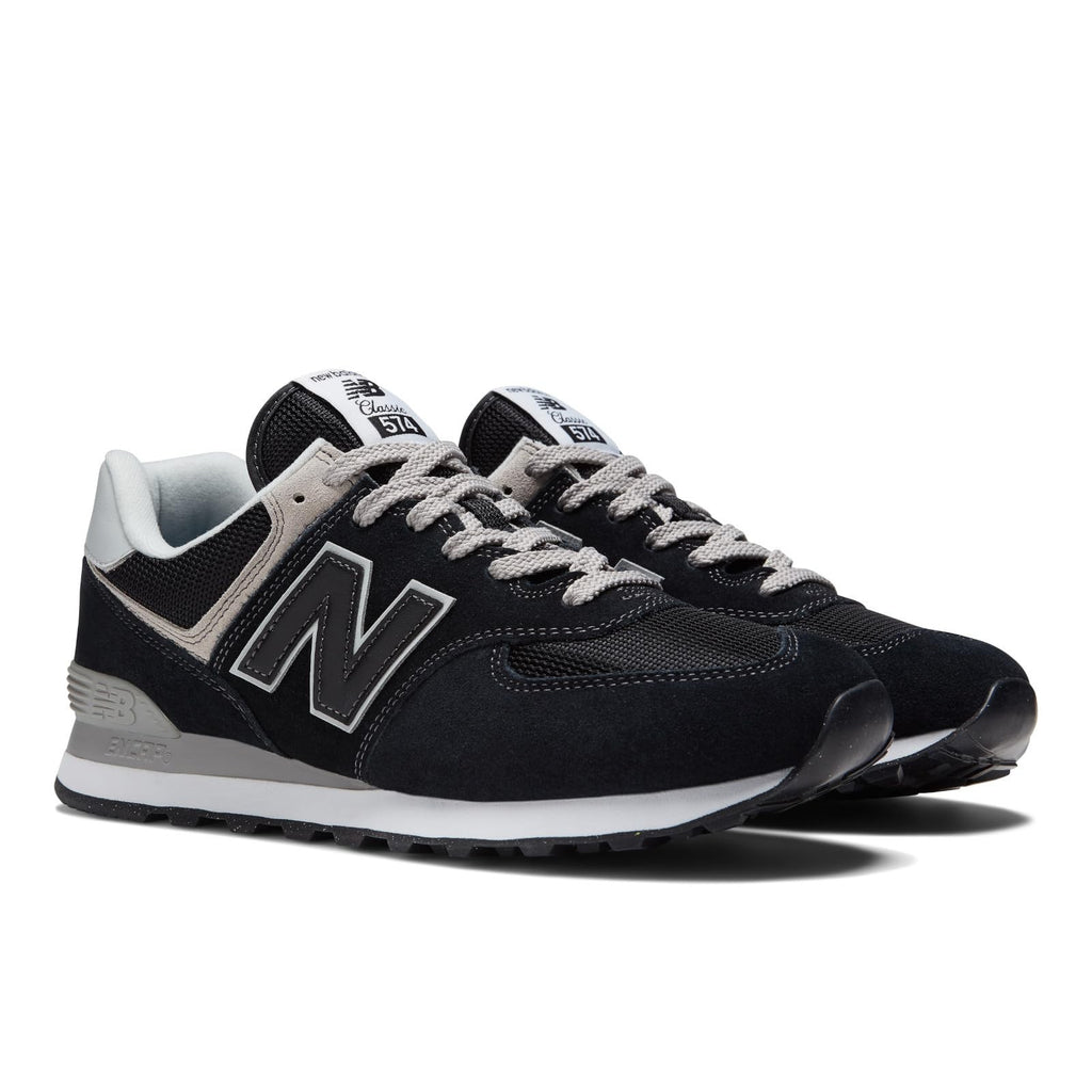 New Balance Men's 574 Core Sneaker, Black/White, 11 Wide