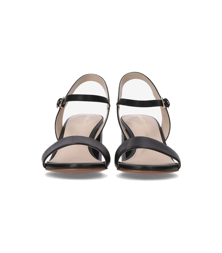 Cole Haan womens JOSIE BLOCK HEEL SANDAL (65MM),Black Leather,8.5 M US
