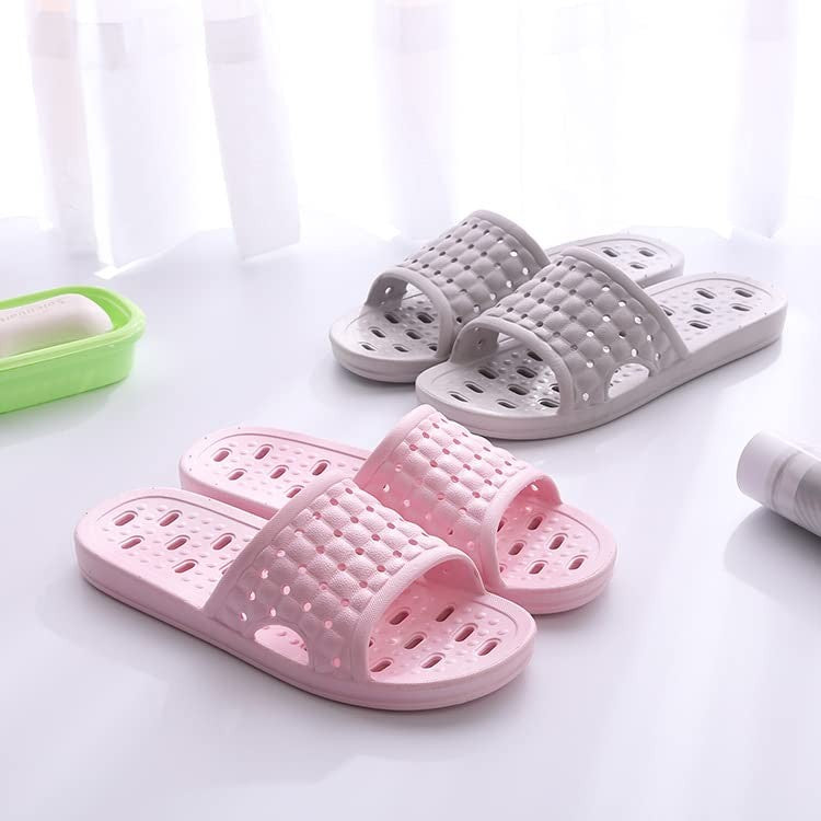 Casual Pink Shower Slides, Quick Dry, Non-Slip, Size 7.5-8W/6.5-7M