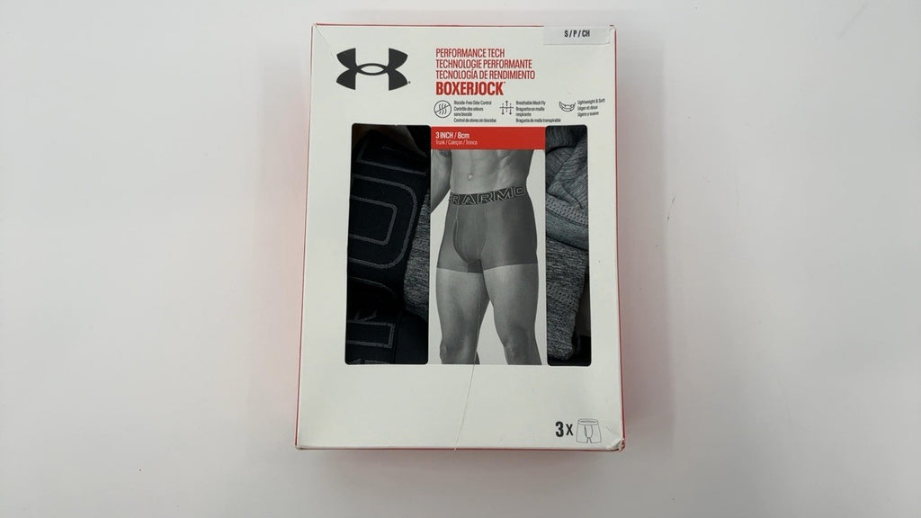 Under Armour Men's 3-Pack Performance Trunk Boxer Briefs, Small, Soft