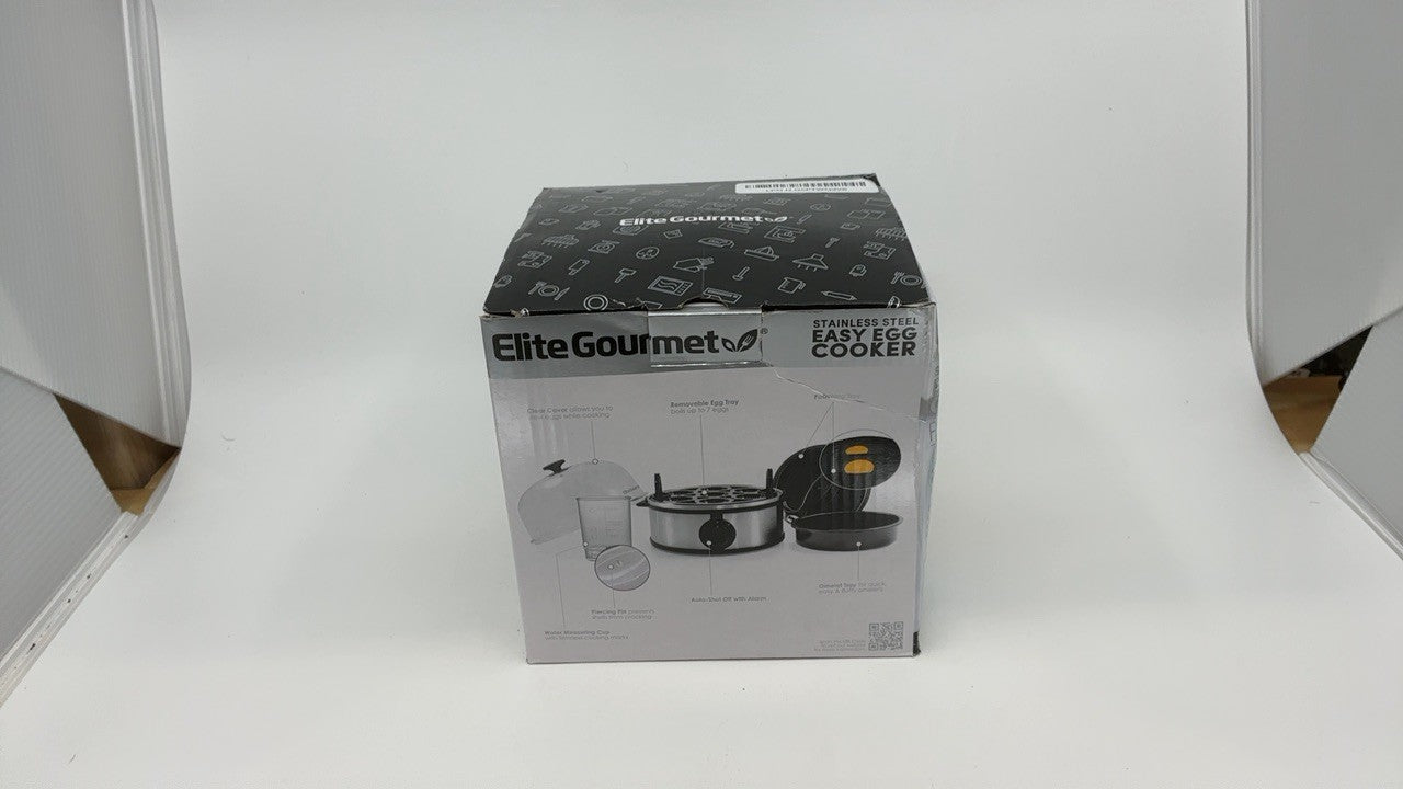 Electric Egg Cooker, 7 Egg Capacity, Stainless Steel, Auto Shut-Off