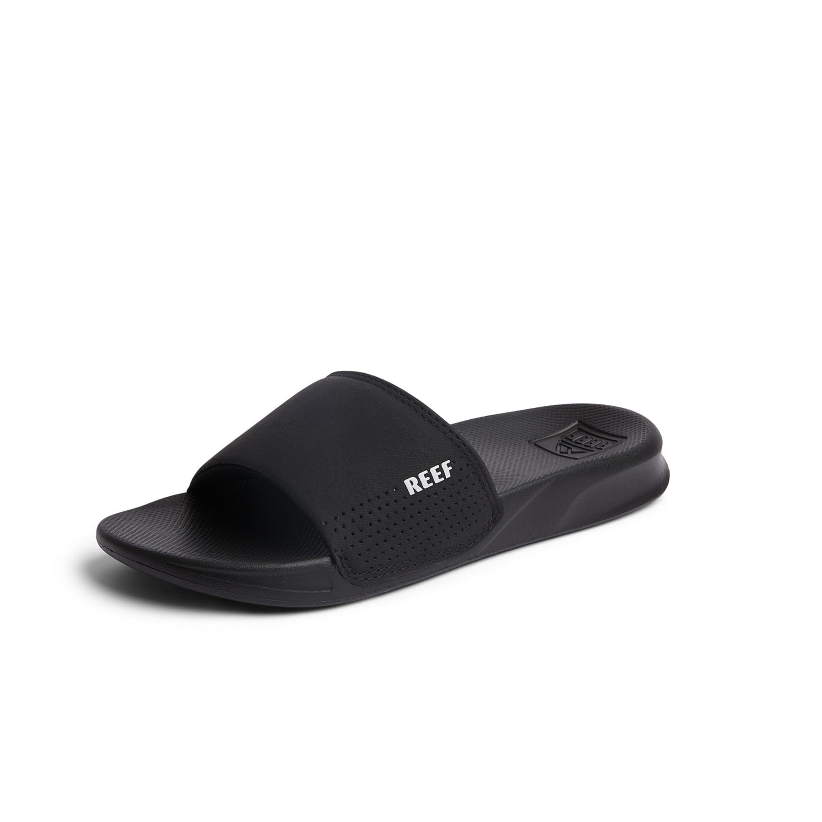 Reef One Slide Mens Sandal, Lightweight & Water Friendly, Black, 8