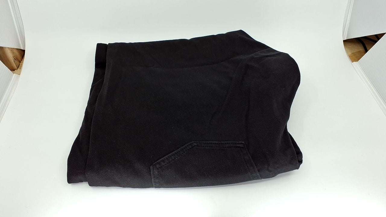 No nonsense Women's Plus Classic Denim Capri Leggings with Pockets, Black, 3X