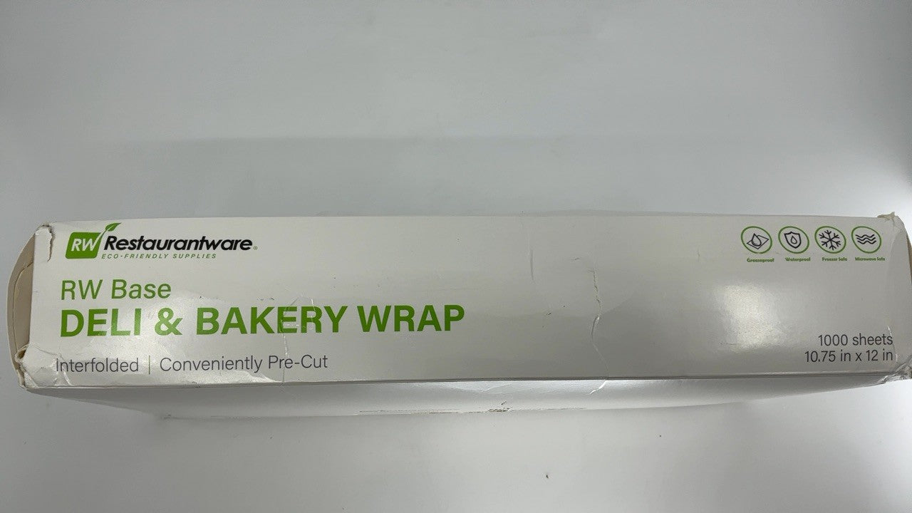 Interfolded Plastic Deli Wraps, 10.75 x 12 In, 1000 Sheets, Disposable