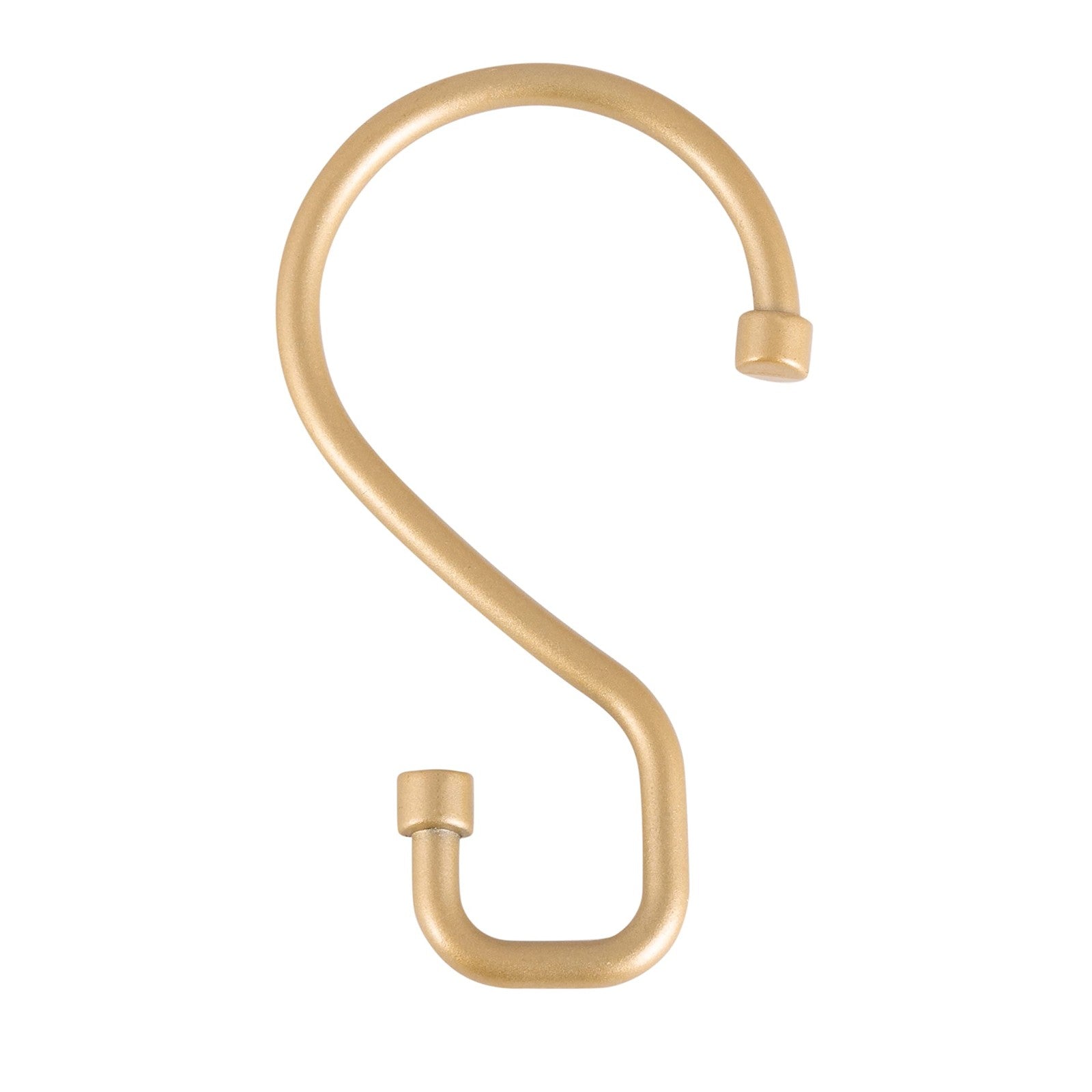 Multipurpose S-Hook Rings - 12 Pack Satin Gold for Curtains & More
