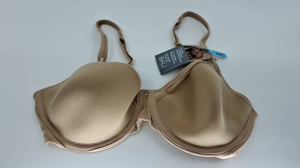 Bali Women's One Smooth U Ultra Light Illusion Neckline Underwire Bra, Nude,34C