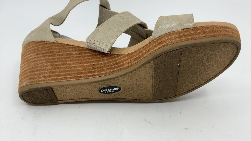 Dr. Scholl's Shoes Women's Barton Wedge Platform Sandal,Greige Snake Print,10