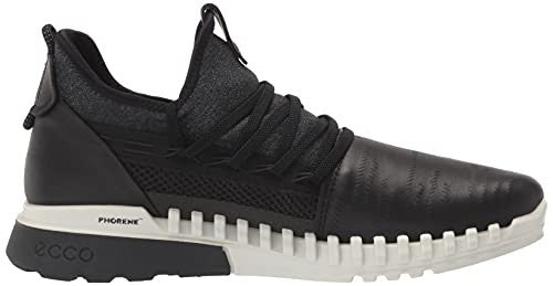 ECCO Women's ZipFlex Low Cut Boot Sneaker, Black, 9-9.5