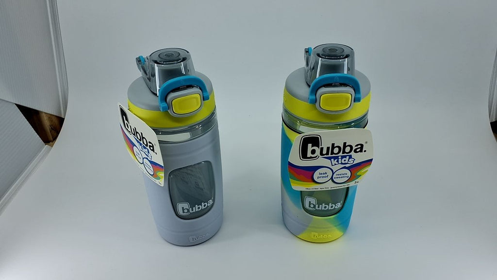 Bubba Kids Flo 16oz Water Bottle 2-Pack w/ Silicone Sleeve Light Stone Tie Dye