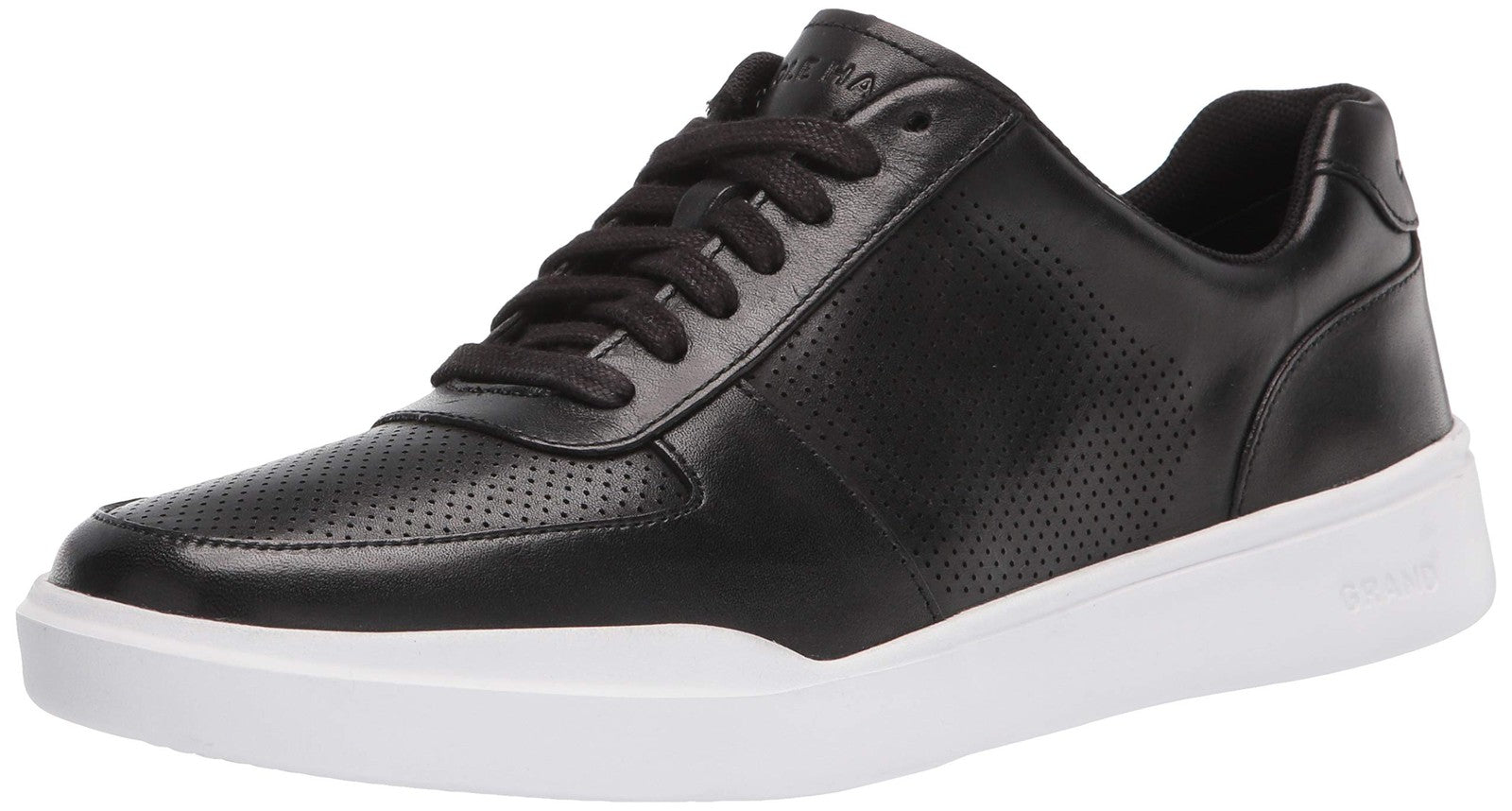 Cole Haan mens Grand Crosscourt Modern Perforated Sneaker, Black, 8 US