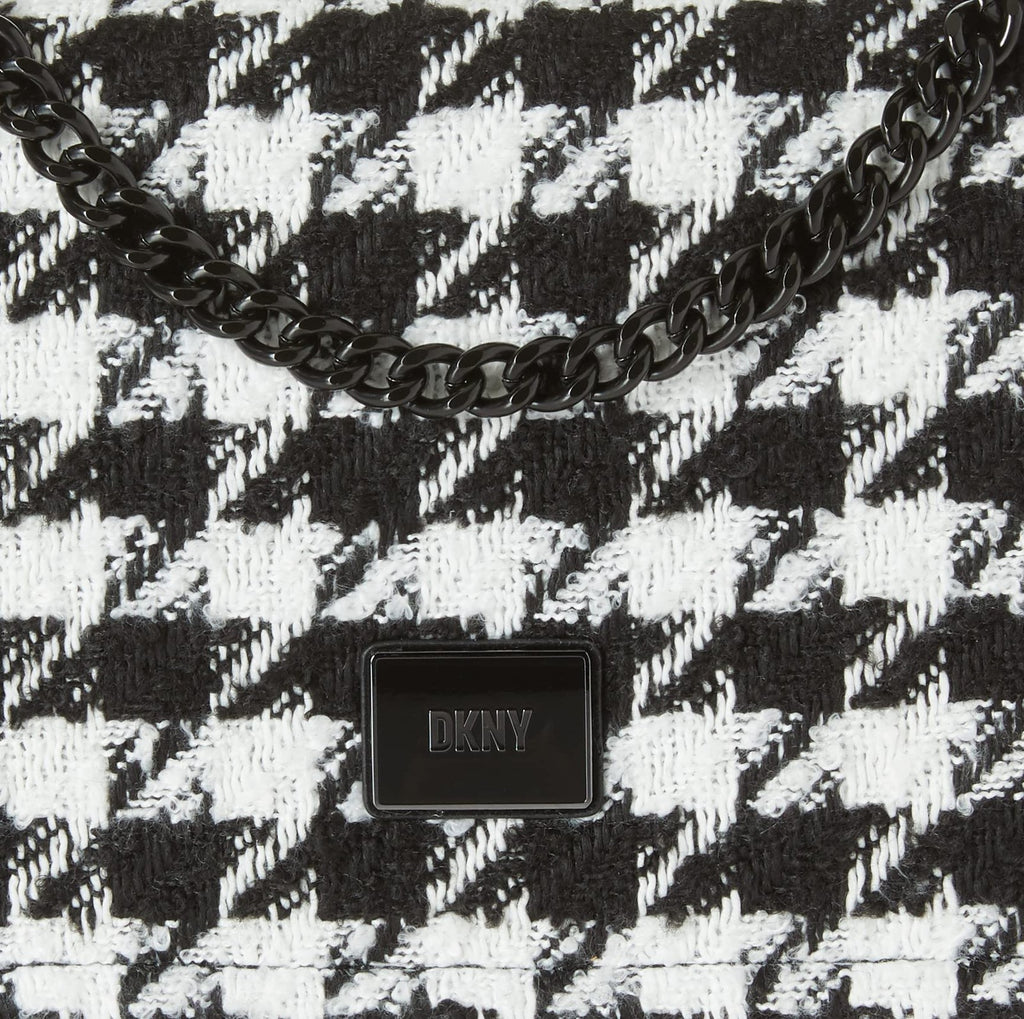 DKNY Magnolia Shoulder Bag, Black/White Houndstooth