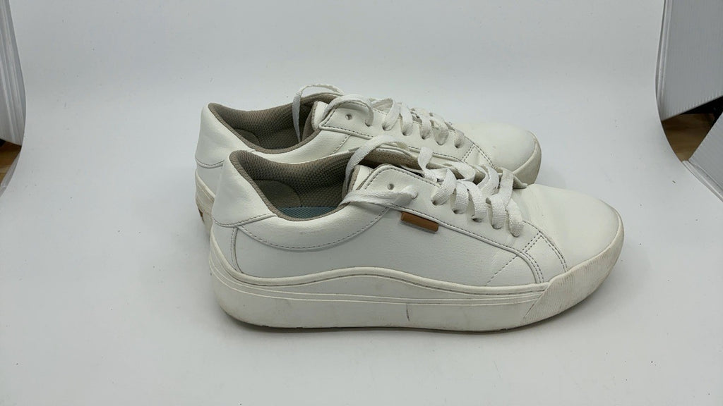 Dr. Scholl's Shoes Women's Time Off Go Sneaker, White Smooth, 8.5