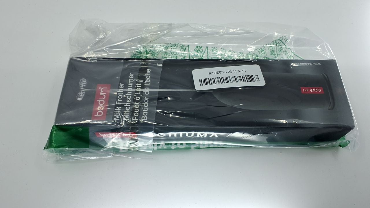 Bodum Schiuma Milk Frother, Black Plastic, for Coffee & Hot Chocolate