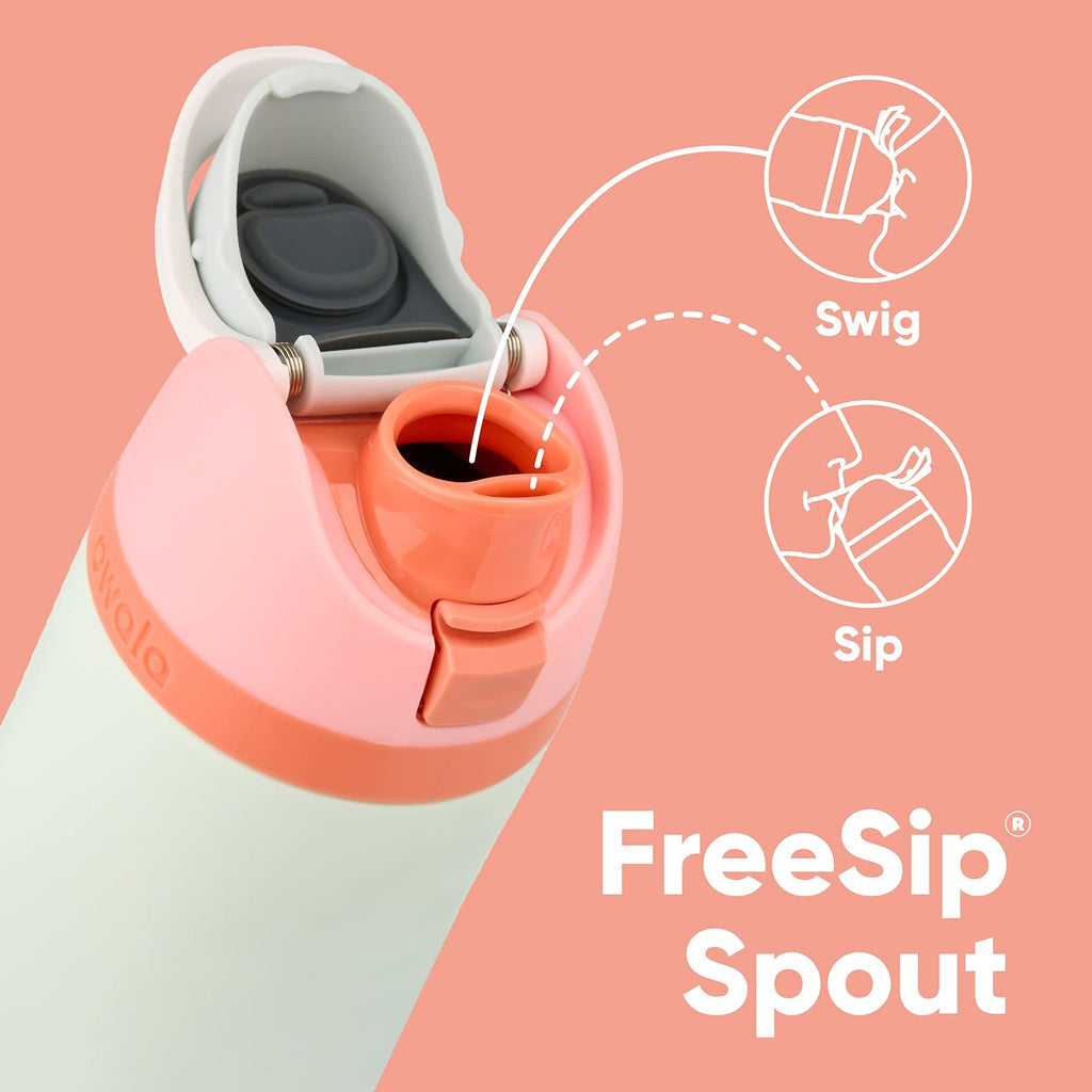 Owala FreeSip 24 Oz BPA-Free Water Bottle, Insulated Stainless Steel, Dark