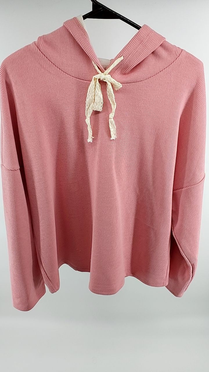 Drawstring Dropped Shoulder Hoodie