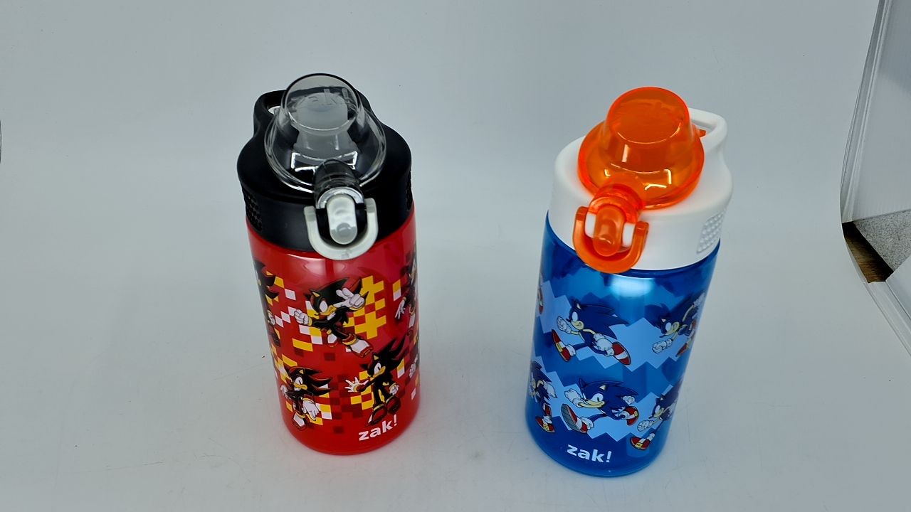Sonic & Shadow 16oz Water Bottles, BPA-Free, Leak-Proof, 2-Pack