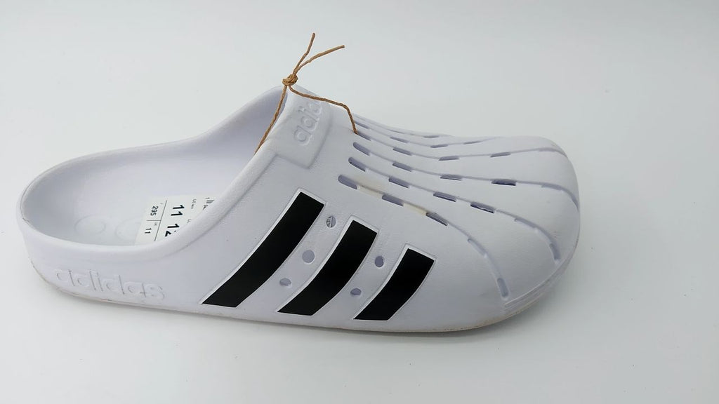 adidas Adilette Clog Slide, Footwear White/Core Black, Men's 11
