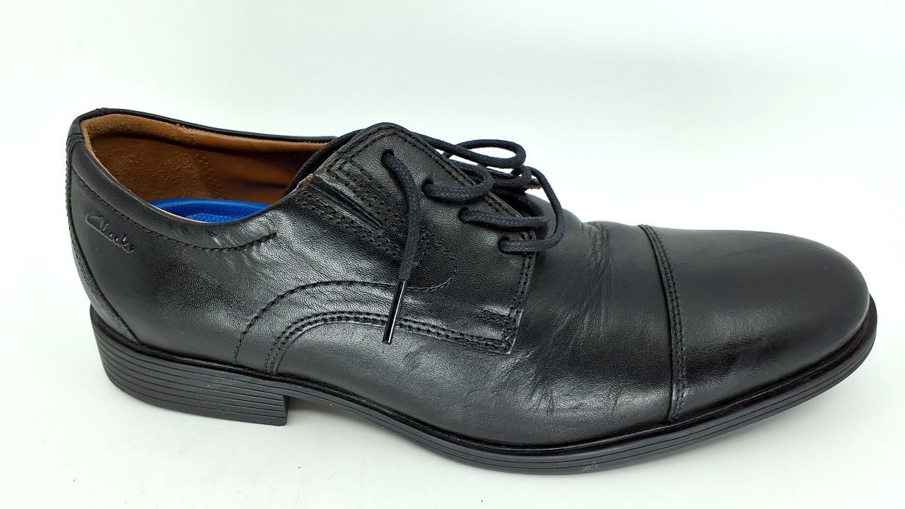 Clarks Men's Whiddon Cap Oxford, Black Leather, 9