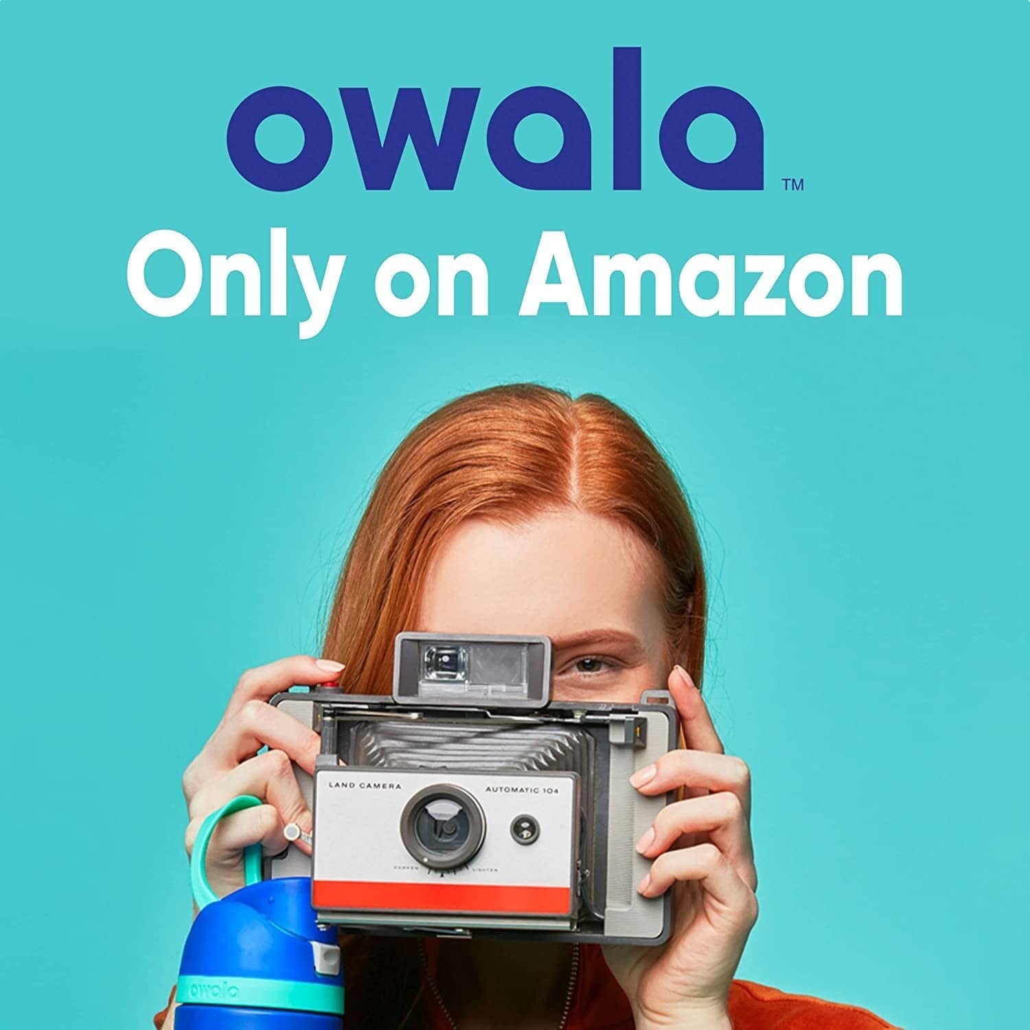 Owala 14oz Kids Flip Water Bottle w/ Straw & Locking Lid, Brown/Teal