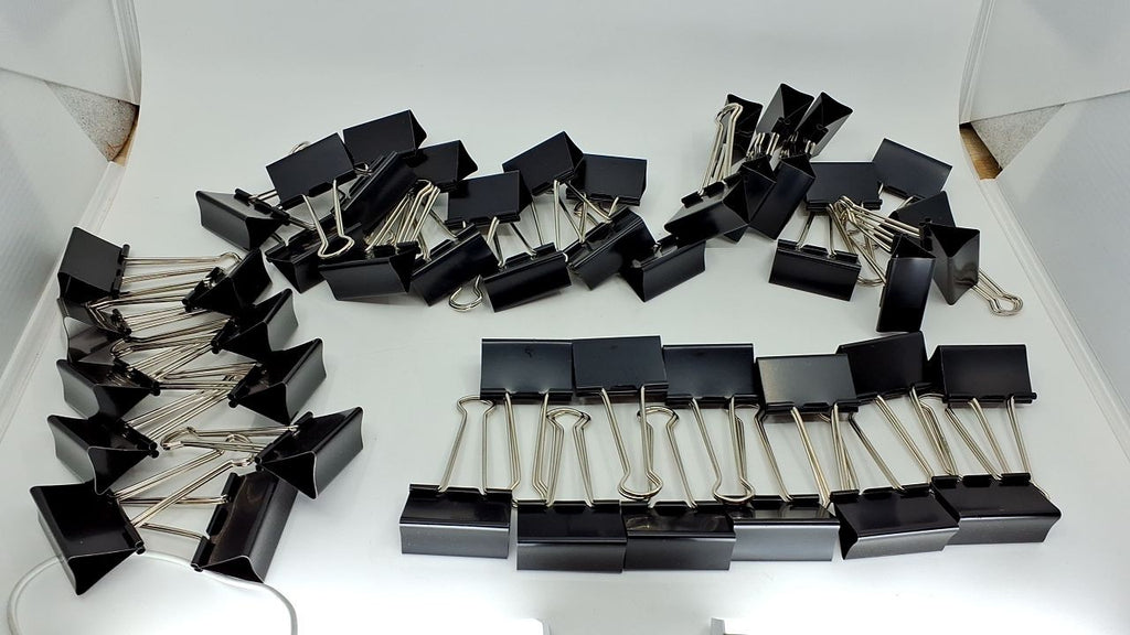 Black Binder Clips 48 Count, Large 2 In, 4-Pack for Office Use