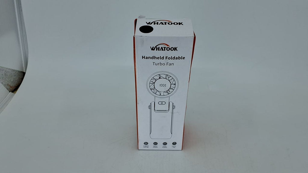 WHATOOK Mini Portable Fan 4000mAh Rechargeable 5 Speeds Black