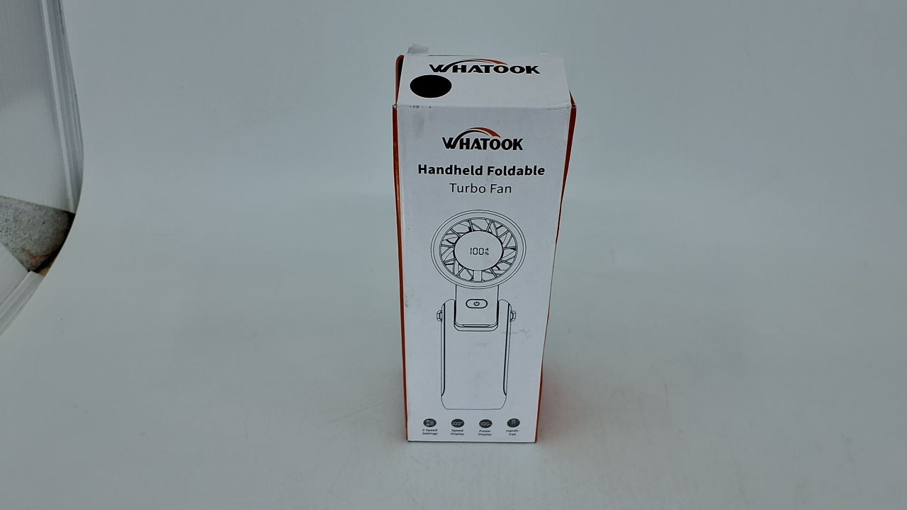 WHATOOK Mini Portable Fan 4000mAh Rechargeable 5 Speeds Black