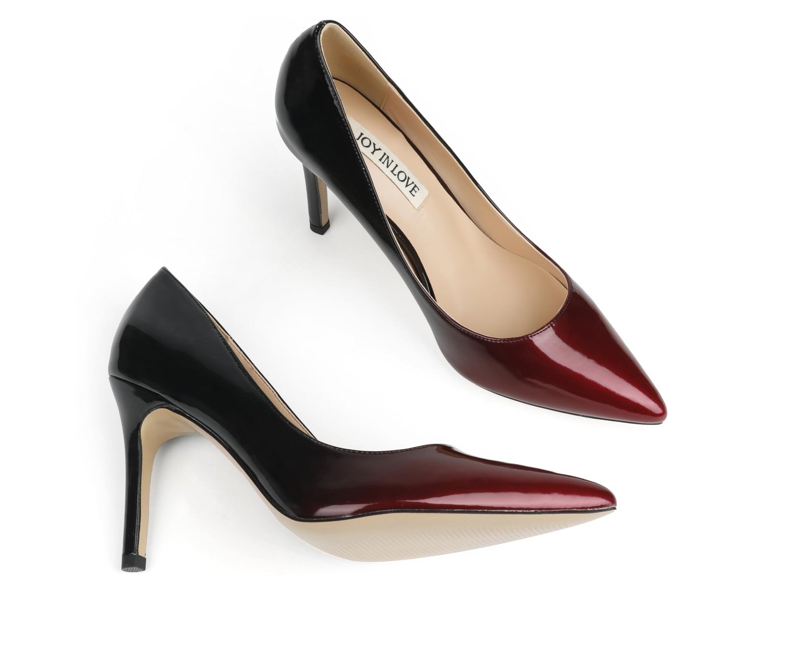Women’s 3.5" High Heel Pointy Toe Stiletto Pumps Wine Black Size 8