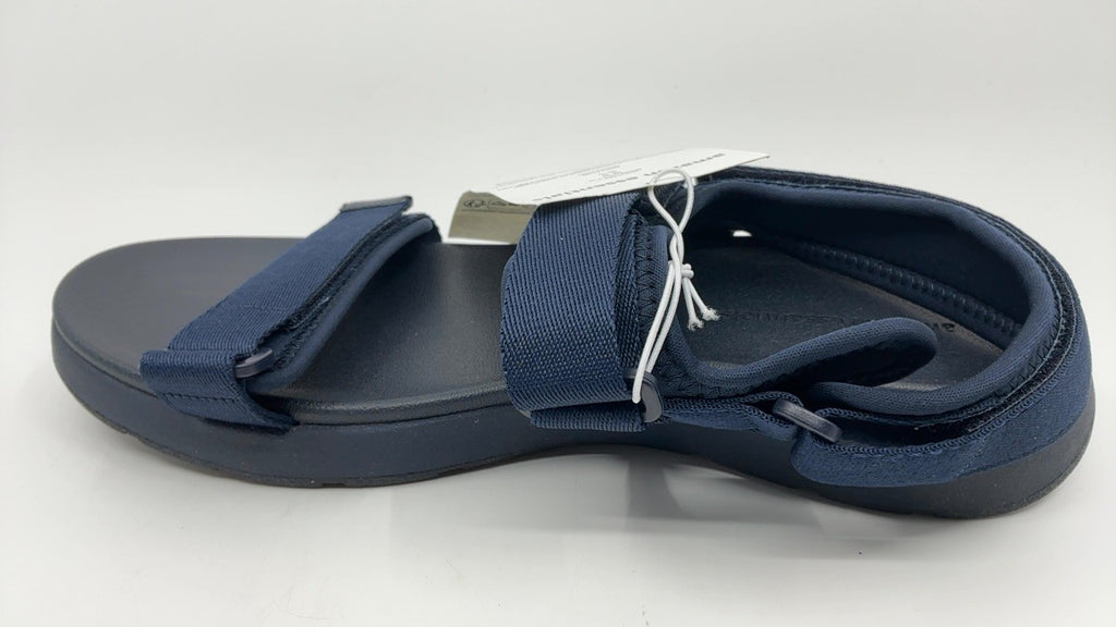 Amazon Essentials Men's Adjustable Triple Strap Sandal, Navy, 11