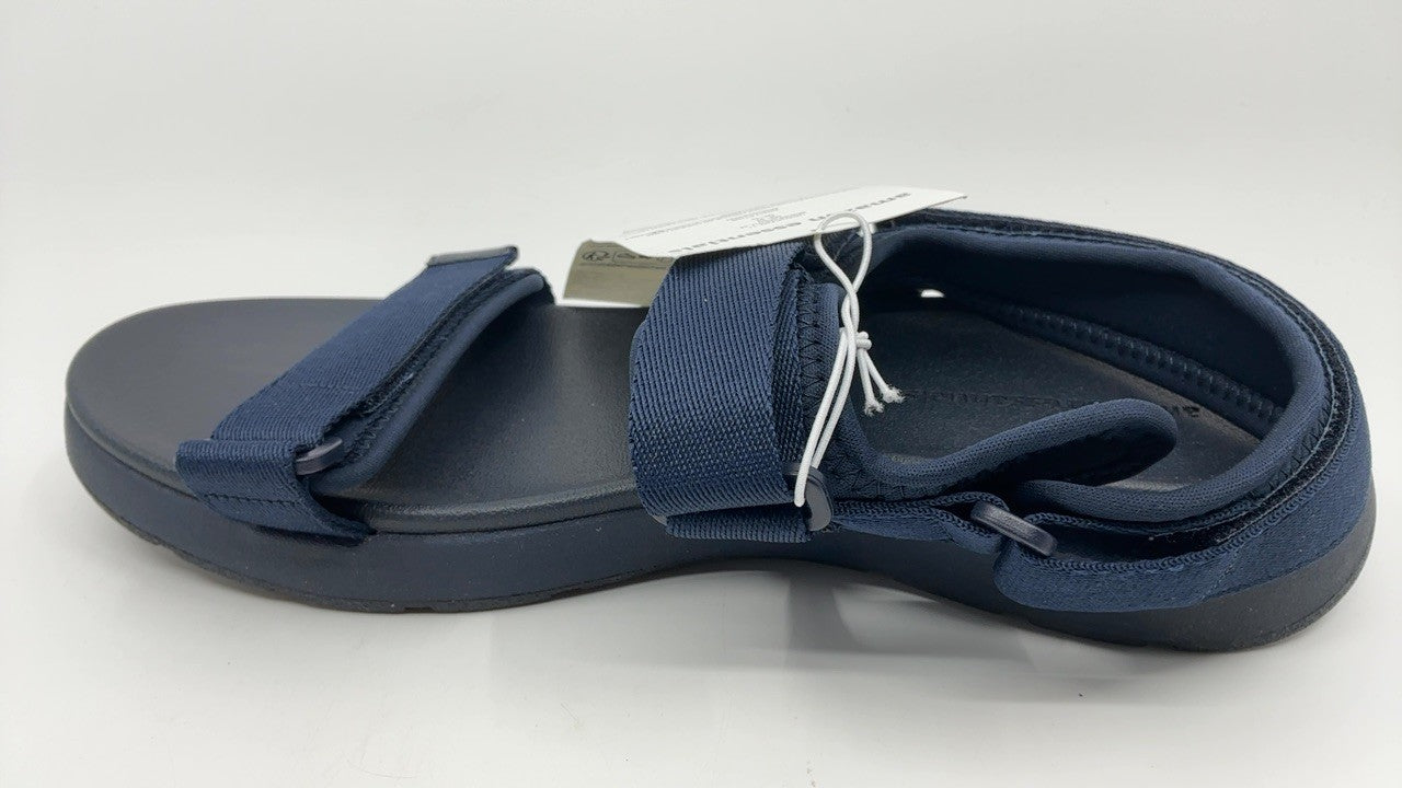 Amazon Essentials Men's Adjustable Triple Strap Sandal, Navy, 11