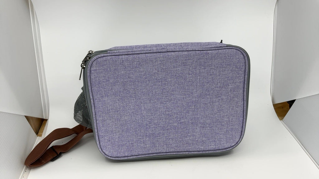 Expandable 23L Lunch Bag, Insulated Cooler with Side Pocket, Lavender