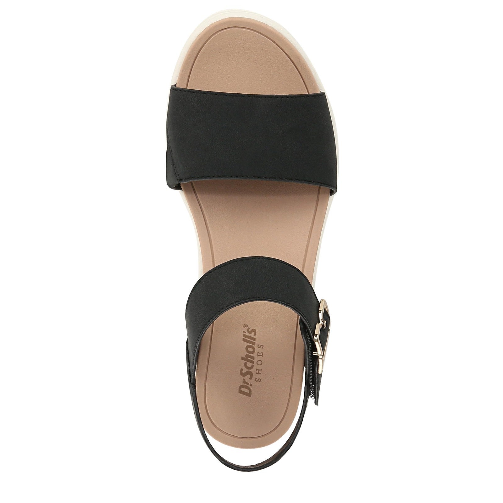 Dr. Scholl's Shoes Womens Time Off Sky Sandal Black Smooth 8.5