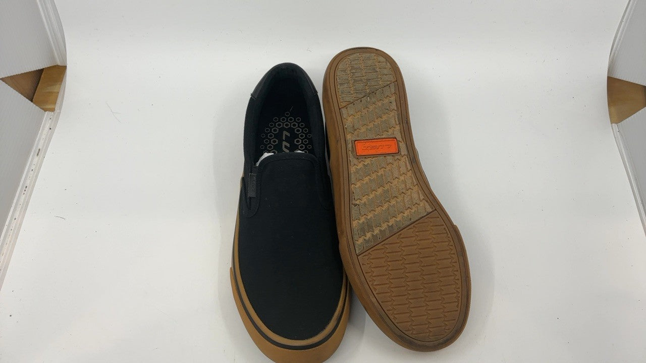 Men's Lugz Clipper Sneakers 7.5 Black/Gum Casual Slip On Shoes