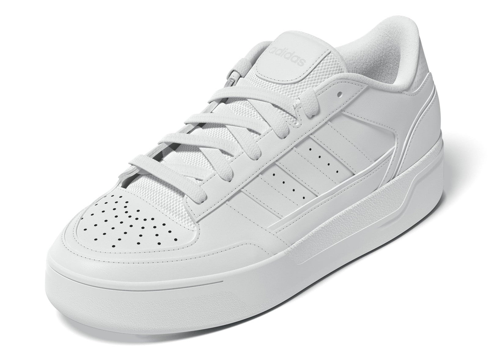 adidas Women's Break Start Bold Sneaker, White/White/White, 9