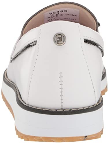 FootJoy Women's FJ Sandy Previous Season Style Golf Shoe, White/Black, 10