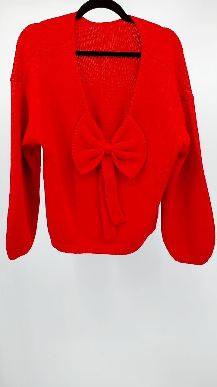 Back Bowknot Long Sleeve Sweater