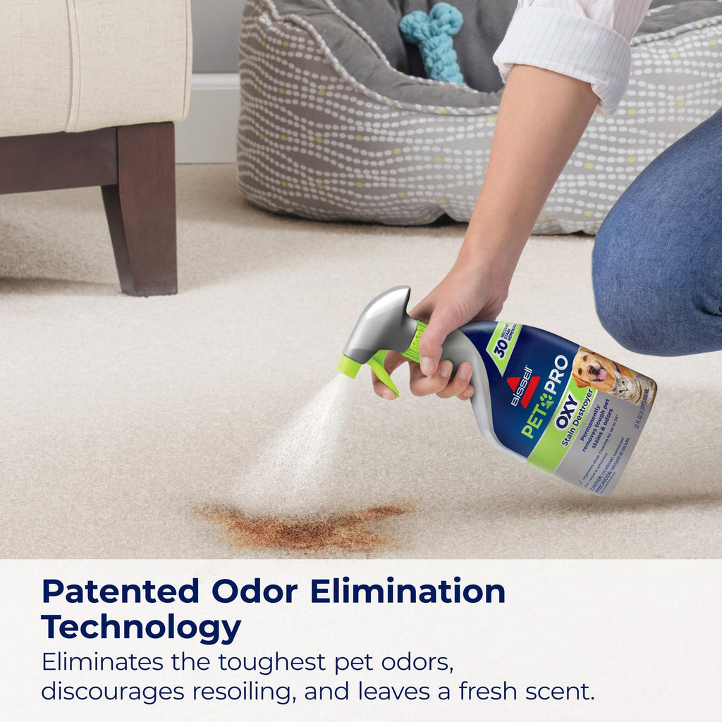 BISSELL PET PRO OXY Stain Cleaner, 22 oz, 2 Pack for Carpet & Upholstery