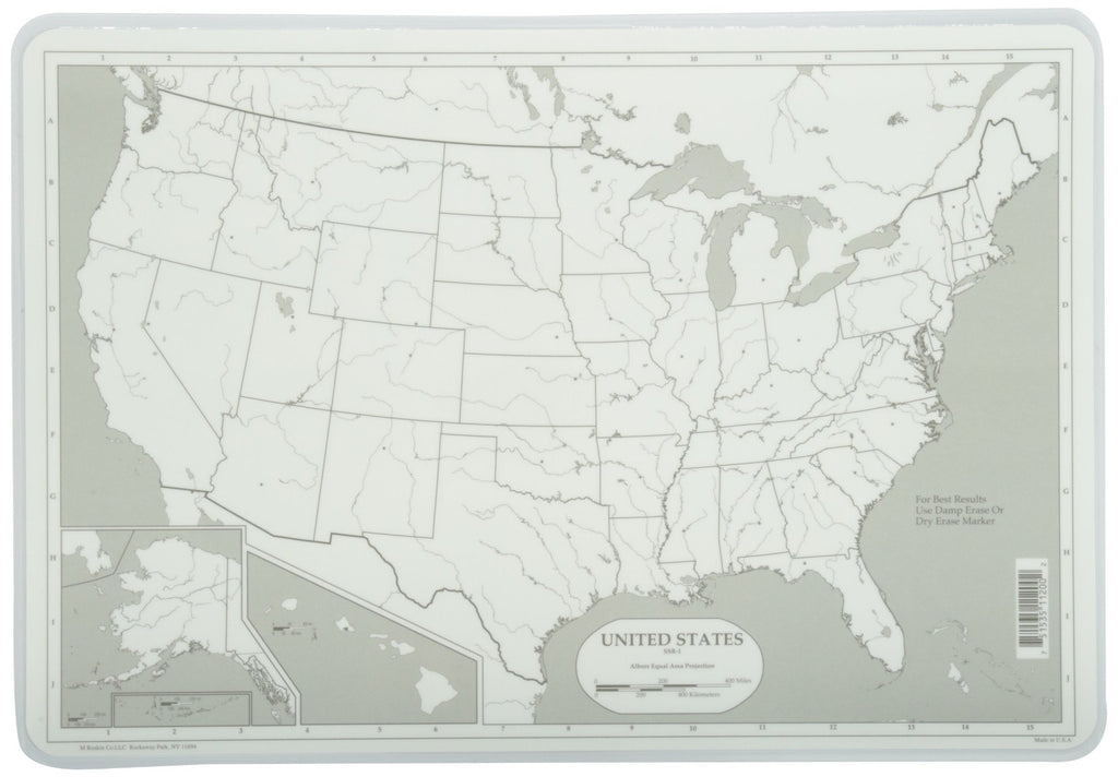 Painless Learning Map of USA Placemat Large