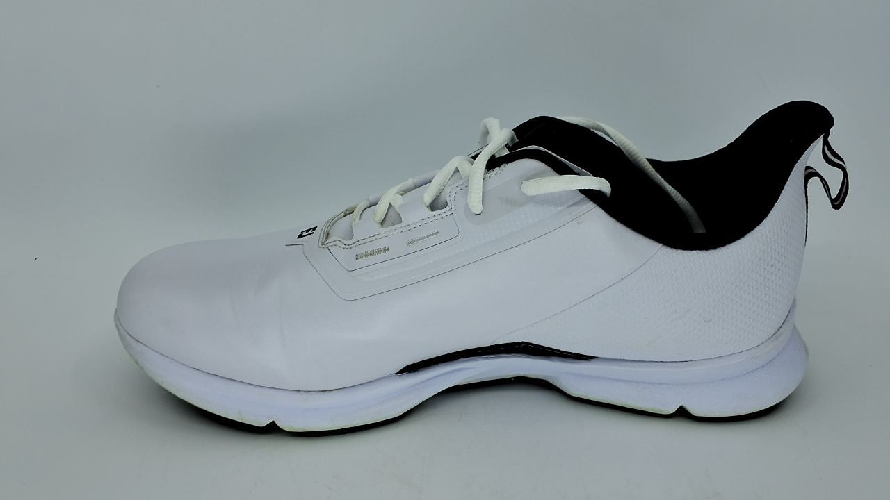 FootJoy Men's FJ Fuel Golf Shoe, White/White/Black, 13 Wide